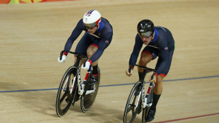 Team GB's Jason Kenny beats teammate Callum Skinner in the sprint final at the Rio Olympics