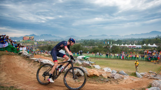 Team GB's Grant Ferguson competes in the mountain bike cross-country at the Rio Olympics