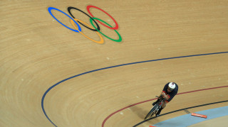 Team GB's Mark Cavendish competes in the individual pursuit in the omnium at the Rio Olympics