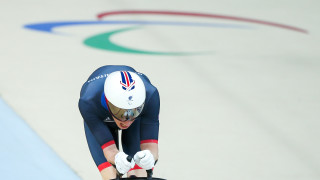 Louis Rolfe competes for Great Britain in the individual pursuit at the Rio ParalympicsSophie Thornhill and Helen Scott competes for Great Britain in the individual pursuit at the Rio Paralympics
