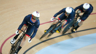 Louis Rolfe, Jon-Allan Butterworth and Jody Cundy compete for Great Britain in the team sprint at the Rio Paralympics