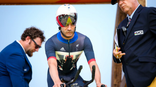 David Stone competes for Great Britain in the time trial at the Paralympic Games
