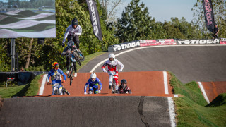 Tre Whyte racing at the Rock Hill UCI BMX Supercross World Cup