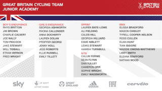 2016/17 Great Britain Cycling Team Junior Academy