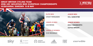 Great Britain Cycling Team for the 2016 UEC Mountain Bike European Championships