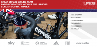 Great Britain Cycling Team for the 2016 Paris-Roubaix Juniors
