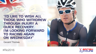 Geraint Thomas on racing in the Rio Olympic time trial 