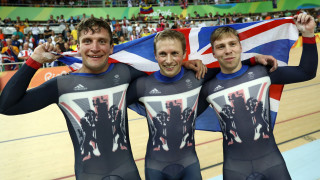 Team GBâ€™s Philip Hindes, Jason Kenny and Callum Skinner storm to gold with a wonderful performance in the team sprint.