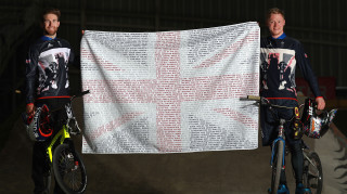 Fan flag at the BMX