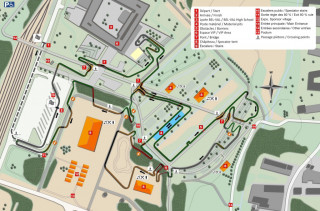 Track profile for the course in Bieles for the 2017 UCI Cyclo-cross World Championships