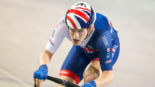 Great Britain Cycling Team's Chris Latham finishes seventh in the omnium at the Tissot UCI Track Cycling World Cup in Los Angeles, USA