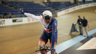 Great Britain Cycling Team's Jon Gildea wins the C5 individual pursuit at the UCI Para-cycling Track World Championships