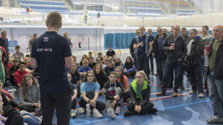 Riders and parents at a Rider Route parent workshop