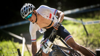 Great Britain Cycling Team's Frazer Clacherty on his way to a sixth place finish at the UCI Mountain Bike World Cup in Germany
