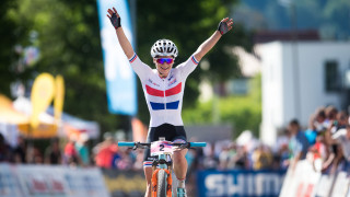 Evie Richards wins the under-23 race at the UCI Mountain Bike World Cup