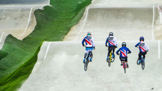 Great Britain Cycling Team BMX stars train at the HSBC UK National Cycling Centre