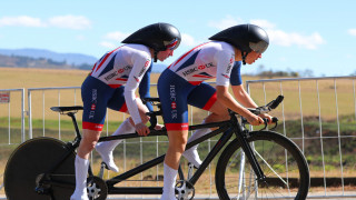 Great Britain Cycling Team's Lora Fachie and Corrine Hall win time trial silver at the UCI Para-cycling Road World Championships