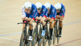 Great Britain Cycling Team's Steven Burke, Ollie Wood, Andy Tennant and Kian Emadi