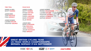 Great Britain Cycling Team for the under-23 men's, junior men's and junior women's road races and time trials at the 2017 UCI Road World Championships