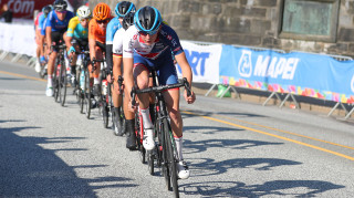 Great Britain Cycling Team's Mark Donovan was at the front of the race for over 100km