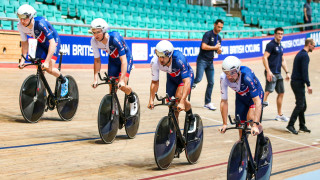 Great Britain Cycling Team's Andy Tennant, Kian Emadi, Ollie Wood and Mark Stewart