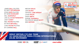 Great Britain Cycling Team for the UCI Manchester Para-cycling International