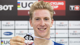 Great Britain Cycling Team's Mark Stewart wins points race silver at the UCI Track Cycling World Cup in Canada