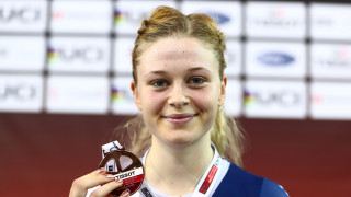 Great Britain Cycling Team's Ellie Dickinson wins bronze in the omnium at the Tissot UCI Track Cycling World Cup in Canada