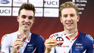 Great Britain Cycling Team's Ollie Wood and Mark Stewart win Madison bronze at the Tissot UCI Track Cycling World Cup in Canada