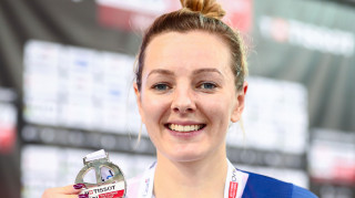 Great Britain Cycling Team's Katy Marchant wins silver in the keirin at the Tissot UCI Track Cycling World Cup in Milton, Canada