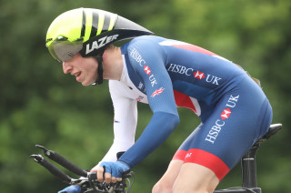 Louis Rolfe in the Emmen world cup time trial