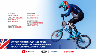 Great Britain Cycling Team for the 2018 BMX World Championships in Baku.