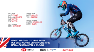 Great Britain Cycling Team for the 2018 BMX World Championships in Baku.