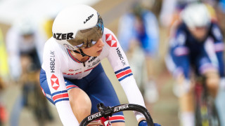 Laura Kenny at the Track World Cup in Canada, on her way to winning the Omnium.