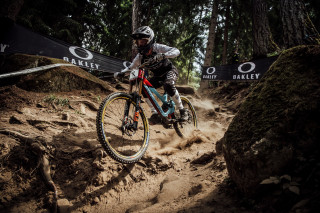 Laurie Greenland at the MTB World Cup in Slovenia 2019.