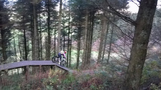 A Rider Development Session graduate puts her new skills to the test on Coed Llandegla's scary North Shore style sections. 