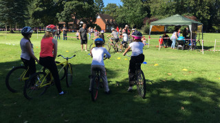 East Park Wolves Cycle Speedway Club did some grass track racing.
