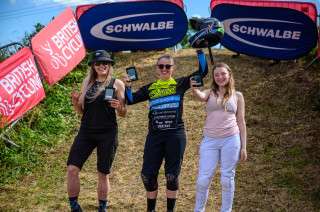 National 4X Series podium female riders shot at rounds three and four at Redhill Extreme. 