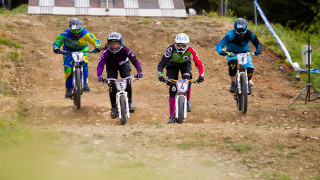 Megan Wherry and Lewis Lacey took the wins at round two of the British Cycling MTB Four Cross Series