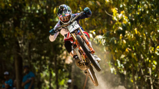 Danny Hart in mountain bike downhill action