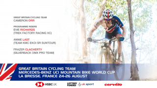 Great Britain Cycling Team for the 2018 Mercedes Benz UCI Mountain Bike World Cup in La Bresse, France.