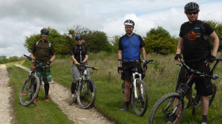 British Cycling Mountain Bike Leader Sean Howell out on a guided ride
