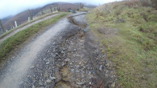 Bridleway erosion caused by flooding