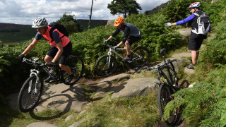 Riders on an MTB Leadership course