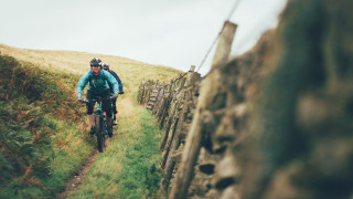 Rider using an eMTB 