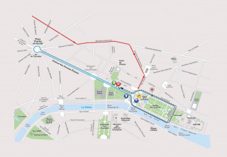 La Course - by Le Tour de France map - please click to enlarge