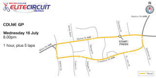 2014 British Cycling Elite Circuit Series Colne Grand Prix course - please click to view full size map