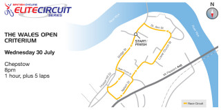 British Cycling Elite Circuit Series - Wales Open Criterium - Course Map - please click to view full size map