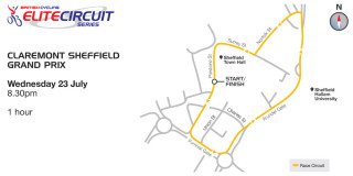 British Cycling Elite Circuit Series - Sheffield Grand Prix - Course Map - please click to see full-size map