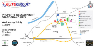 Course map - British Cycling Elite Circuit Series - Otley GP - Click to enlarge